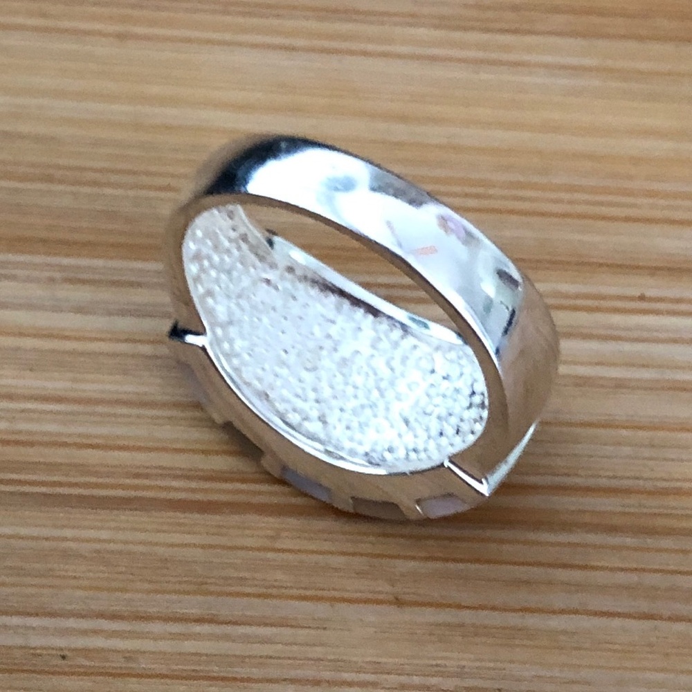 $56 Estate Ring Sterling Silver Marked VVV 925 China Size 10 - Picture 5 of 6